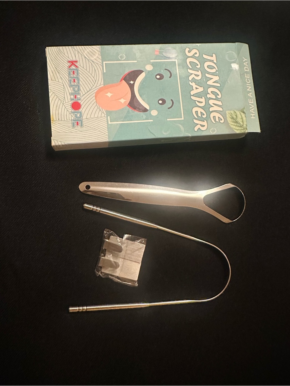 Tongue Scraper Set - Stainless Steel Silver